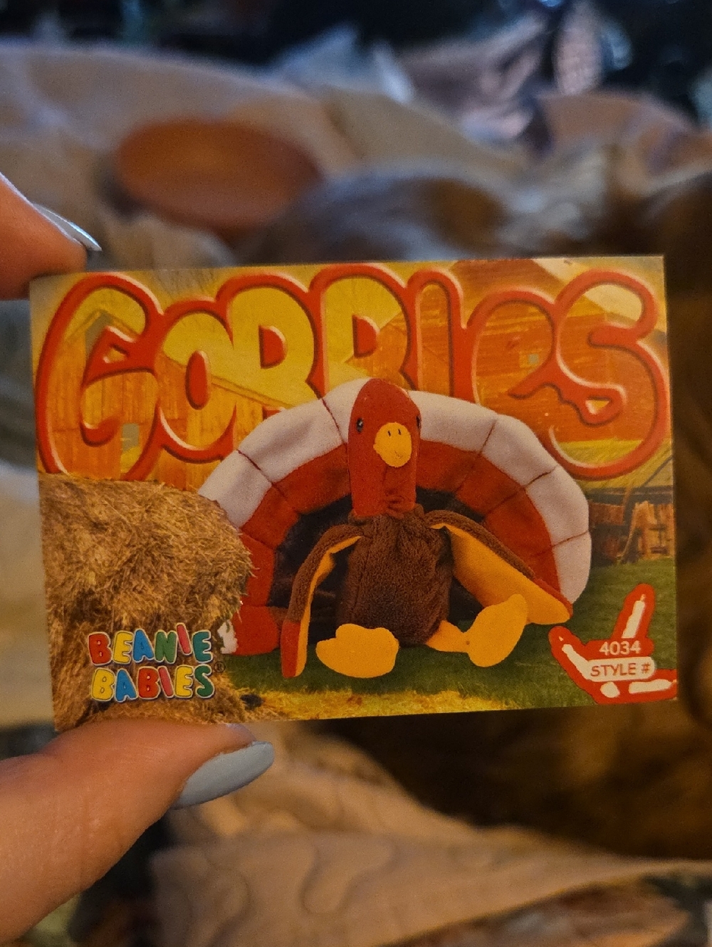 Ty Beanie Babies Gobbles Collectible Trading Card